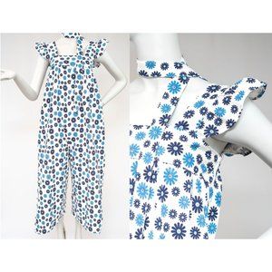Women's Ruffle Sleeved Full Size Boho Chic Floral Designer Loungewear Jumpsuit